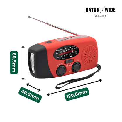 Notfallradio mit Kurbel, Solar & Powerbank – Ansicht 19
