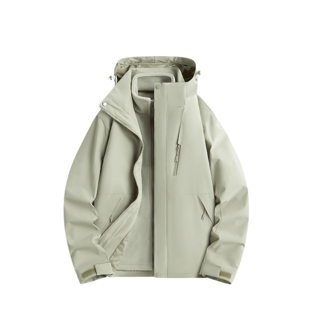 Damen Regenjacke 2-in-1 mit Fleece-Innenjacke – Pastell-Grün