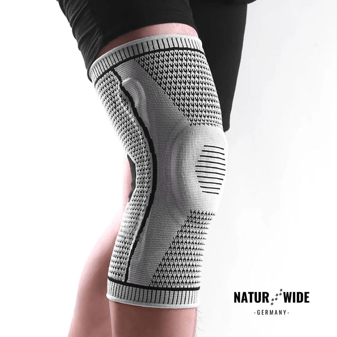 Gestrickte Kniebandage mit Silikonring, M–XL – Ansicht 5