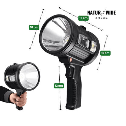 LED-Handstrahler mit Akku, Solar & Powerbank – Ansicht 18