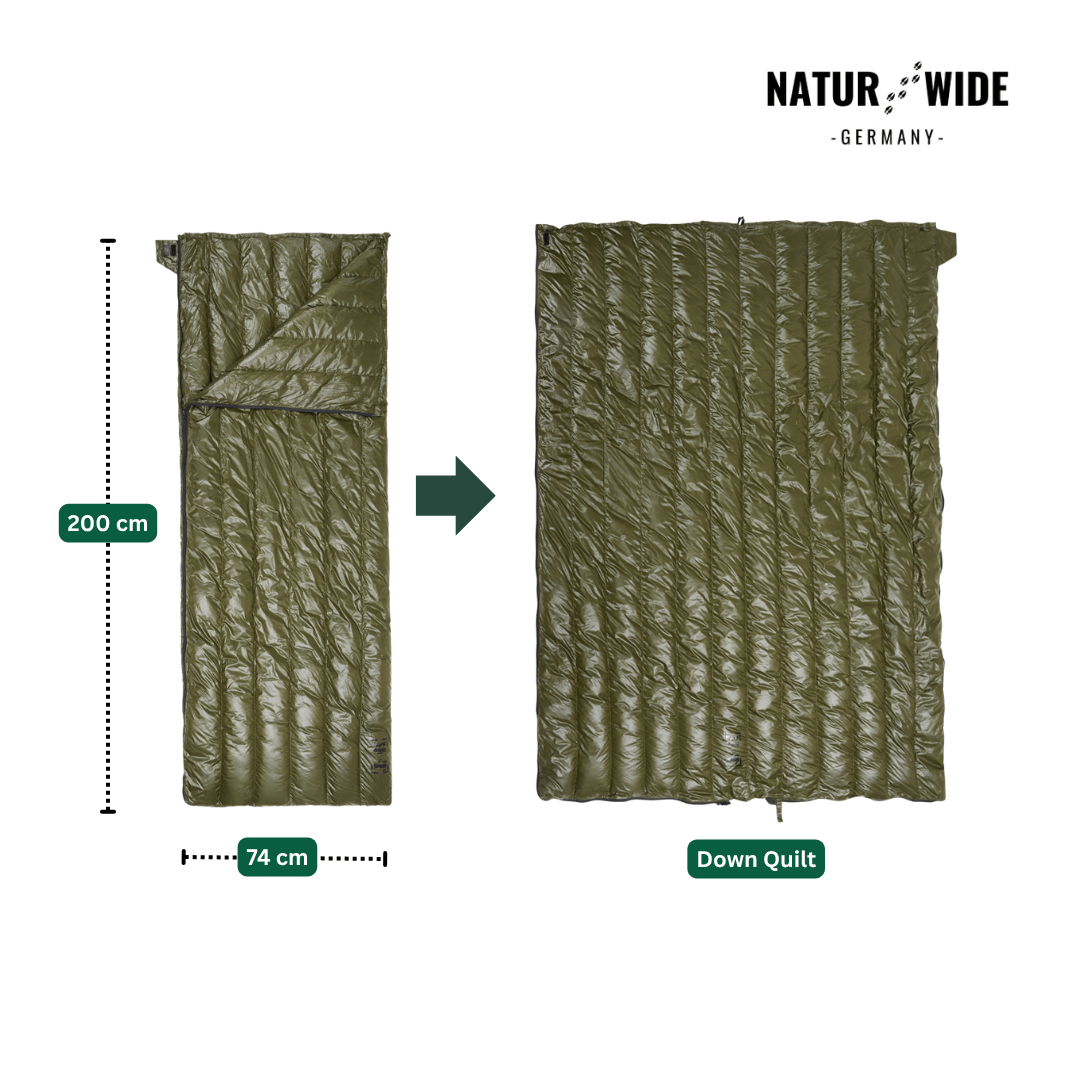 Daunenschlafsack 90 % Gänsedaunen, 725 g – Ansicht 13