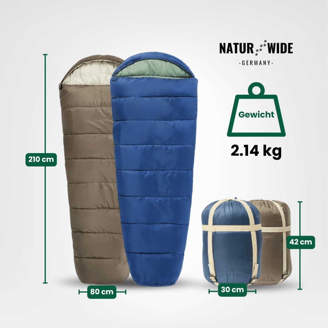 Mumienschlafsack, Komfort bis -1 °C oder -12 °C – Ansicht 12