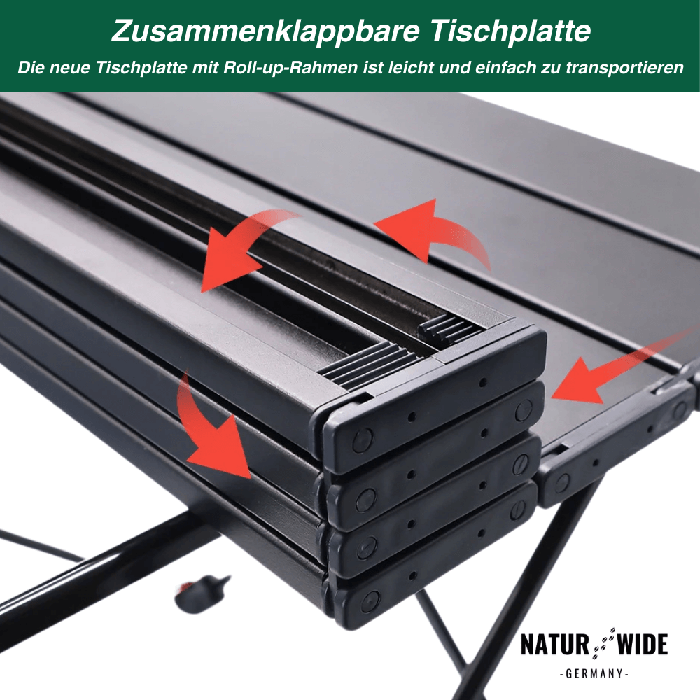 Faltbarer Camping-Tisch aus Aluminium, 2 Größen – Ansicht 12