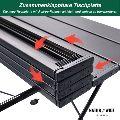 Faltbarer Camping-Tisch aus Aluminium, 2 Größen – Ansicht 12