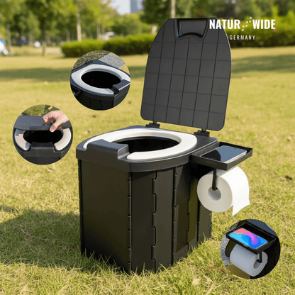 Faltbare Campingtoilette bis 200 kg, 1,85 kg – Ansicht 7
