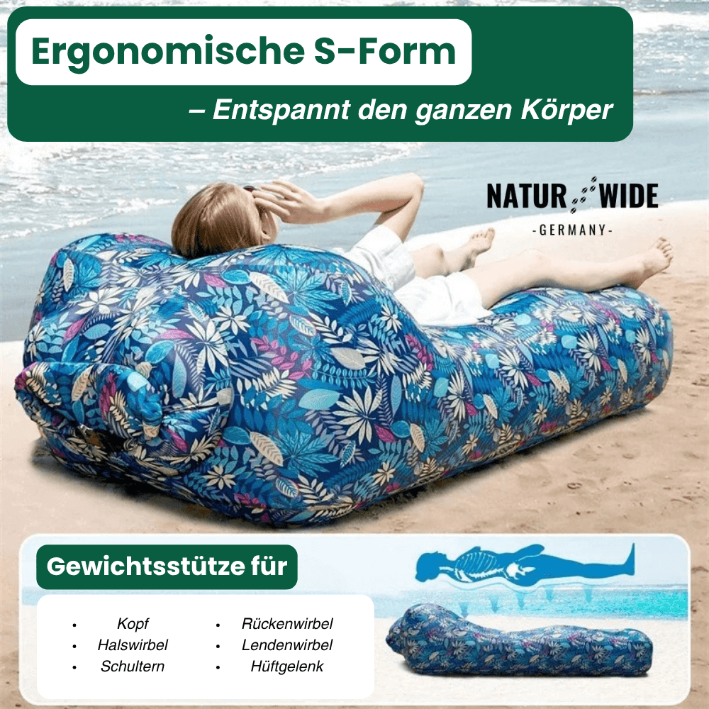 Aufblasbares Sofa-Luftbett ohne Pumpe, 200 kg – Ansicht 2