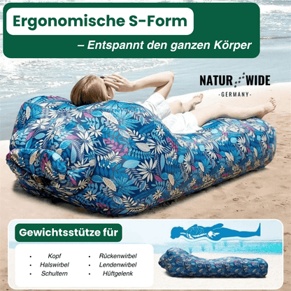 Aufblasbares Sofa-Luftbett ohne Pumpe, 200 kg – Ansicht 2