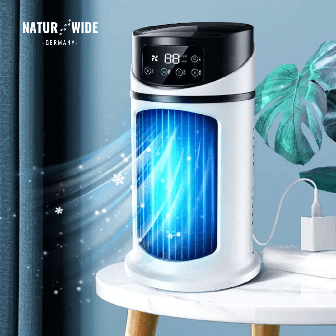 Mini-Luftkühler mit USB, Ventilator & Befeuchter – Ansicht 10