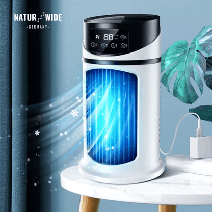 Mini-Luftkühler mit USB, Ventilator & Befeuchter – Ansicht 10