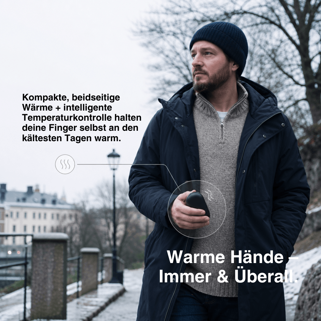 Handwärmer wiederaufladbar, beidseitig, 5200 mAh – Ansicht 3