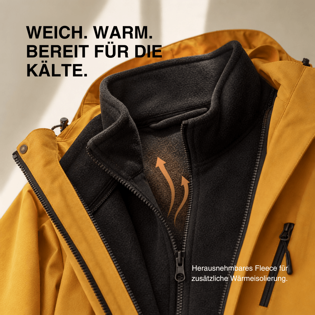Damen Regenjacke 2-in-1 mit Fleece-Innenjacke – Ansicht 9