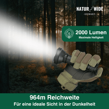 Superlampe: LED-Taschenlampe, 2000 Lumen, Zoom – Ansicht 4