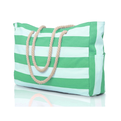 Strandtasche mit Reißverschluss, 50 × 35 cm – Grün