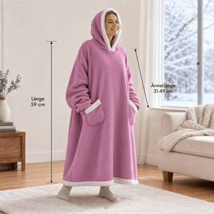 Oversize Deckenhoodie aus Flanell mit Kapuze – Ansicht 18
