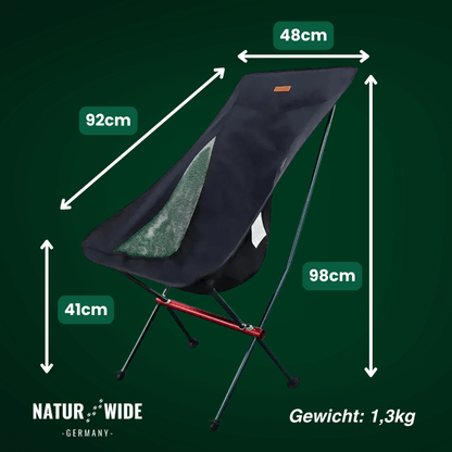 Festival-Stuhl Faltstuhl Pro, 1,3 kg, hohe Lehne – Ansicht 4