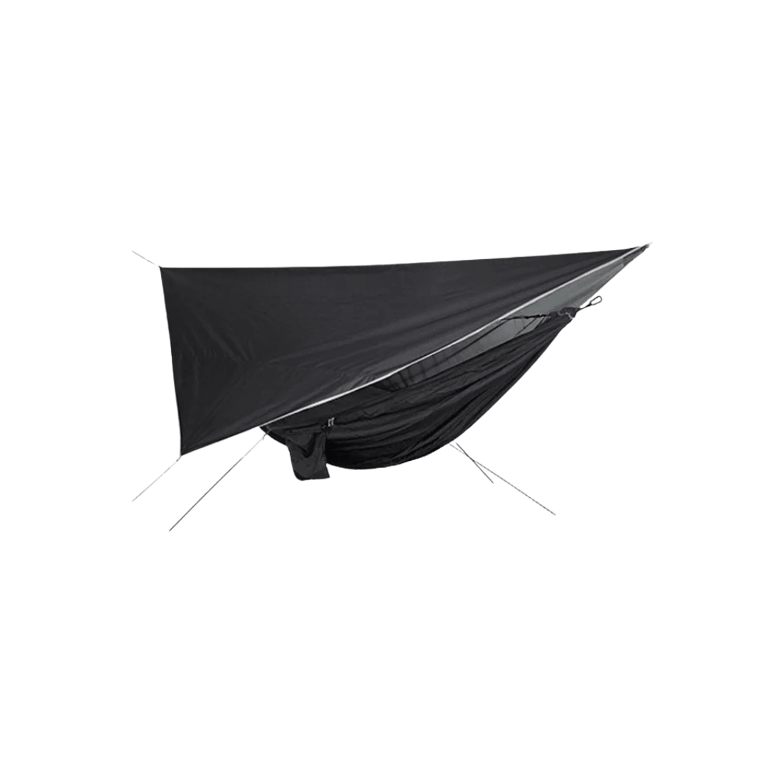 Camping-Hängematte mit Moskitonetz & Tarp – Schwarz