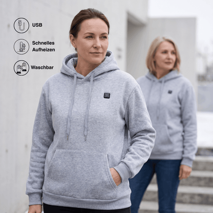 USB beheizter Hoodie mit Reißverschluss, unisex – Ansicht 6