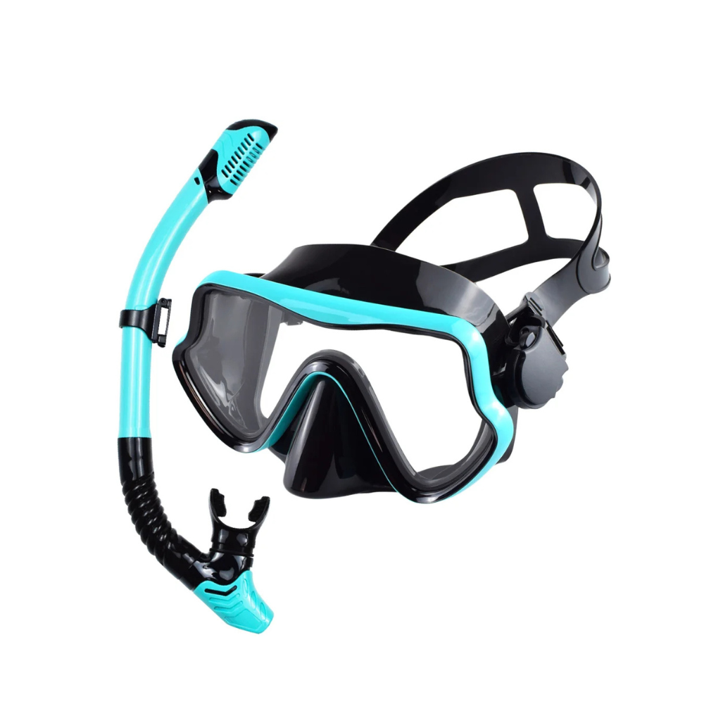 Schnorchel-Set: Tauchmaske & Ventil-Schnorchel – Türkis