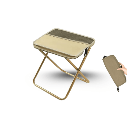 Faltbarer Campingstuhl, 0,9 kg, bis 120 kg – Beige