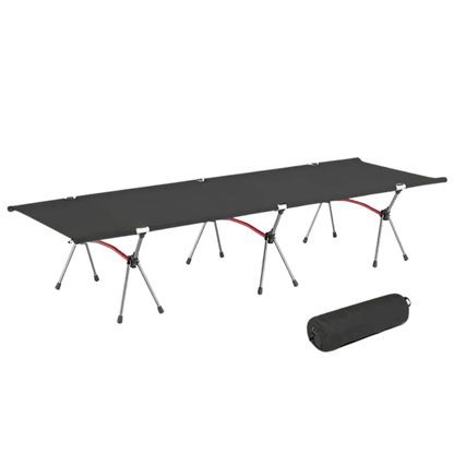 Faltbares Feldbett bis 120 kg, nur 2,2 kg – Schwarz