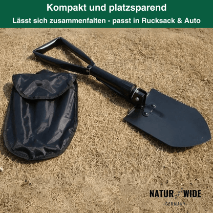 Klappspaten aus Karbonstahl mit Tasche – Ansicht 4