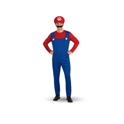 Klempner-Kostüm Rot & Grün: Overall oder Kleid – Männer - Rot