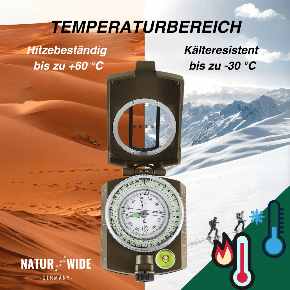 Peilkompass aus Metall mit Leuchtanzeige – Ansicht 8