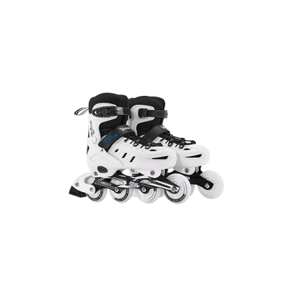 Größenverstellbare Inline Skates mit LED-Rollen – Weiß