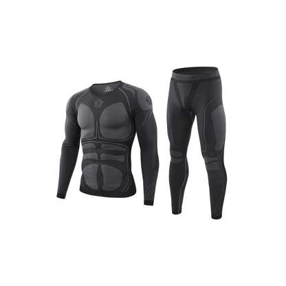 Thermo-Unterwäsche-Set Herren mit Kompression – Schwarz