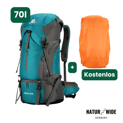 Trekkingrucksack 70 L mit Hüftgurt & Mesh-Rücken – Ansicht 4