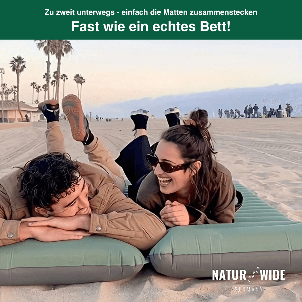 Isomatte Pro mit Kissen & Fußpumpe, 10 cm dick – Ansicht 13
