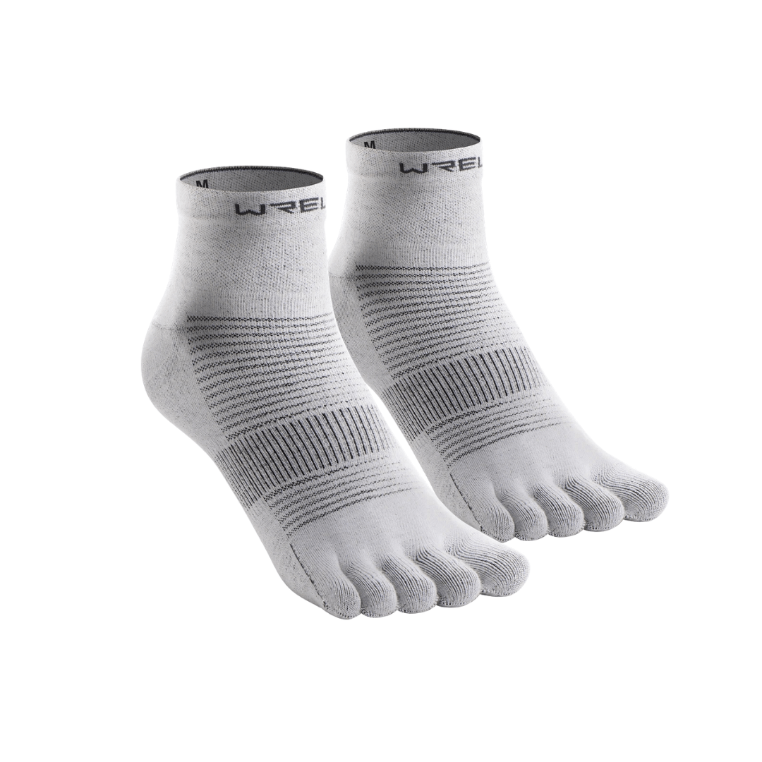 Zehensocken für Sport, schnelltrocknend – Weiß