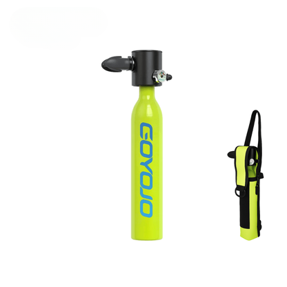 Mini-Tauchflasche 0,5 L mit Atemregler – Neon grün