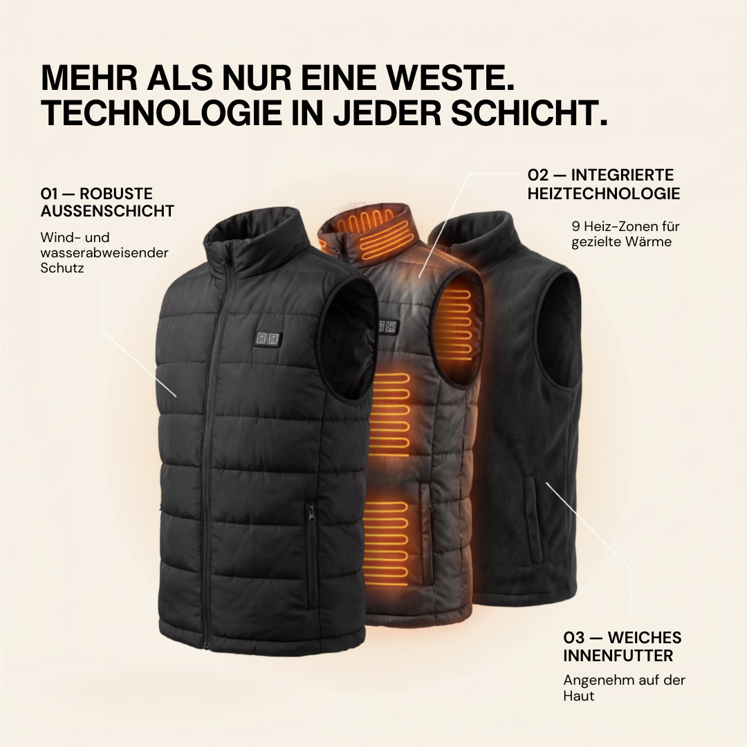 Beheizte Weste mit 9 Heizzonen für Powerbank – Ansicht 7
