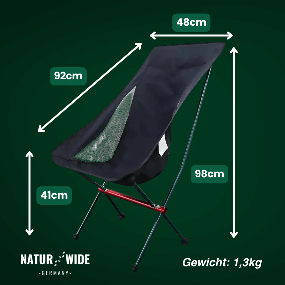 Leichter Campingstuhl, hohe Lehne, 1,3 kg – Ansicht 4