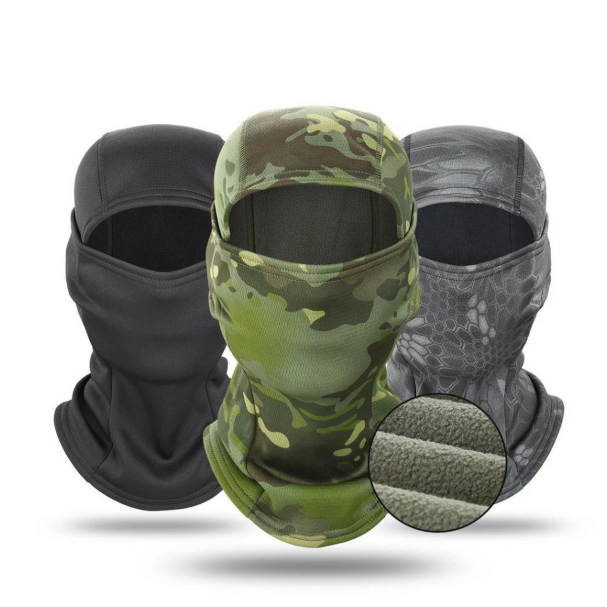 Fleece-Sturmhaube winddicht, auch unter Helm