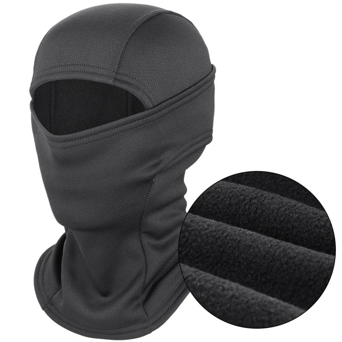 Fleece-Sturmhaube winddicht, auch unter Helm – Ansicht 6