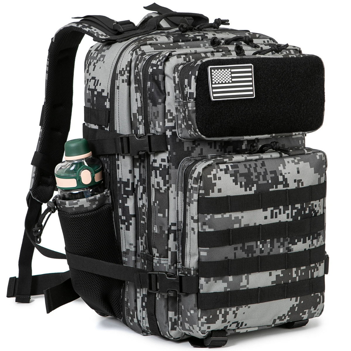 TacticalGear XL: Taktischer Rucksack, MOLLE – Schwarz Camo