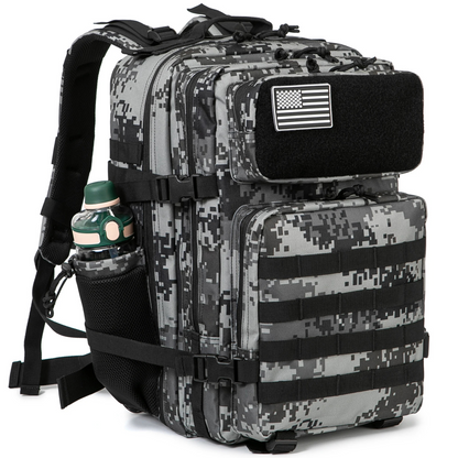 TacticalGear XL: Taktischer Rucksack, MOLLE – Schwarz Camo