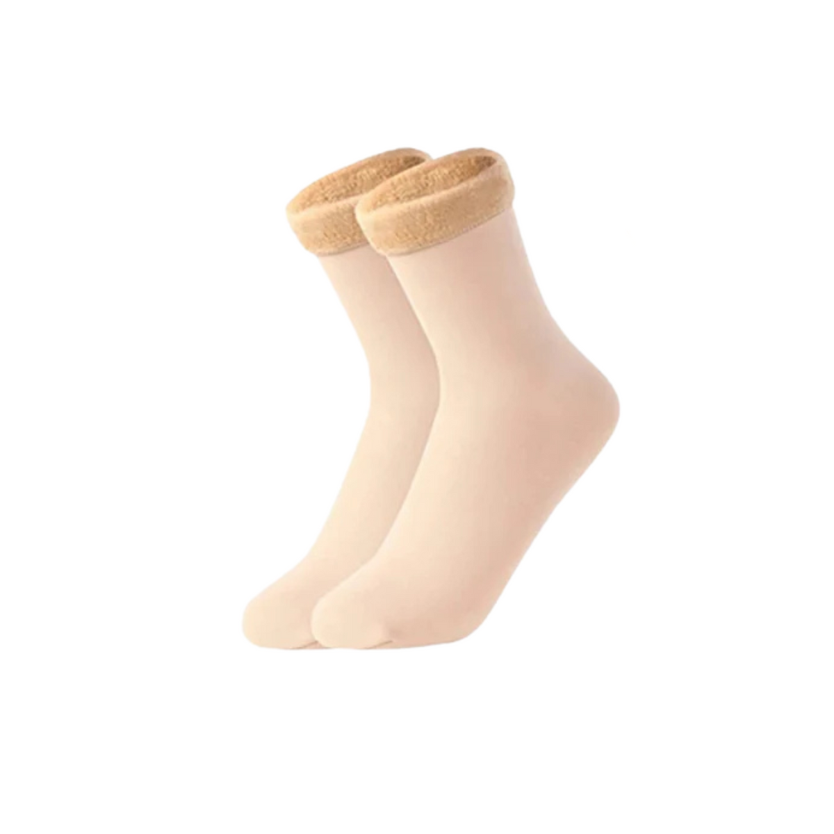 ThermoGrip Sockenschuhe mit Gripsohle, 5er-Set – Beige 5er Set