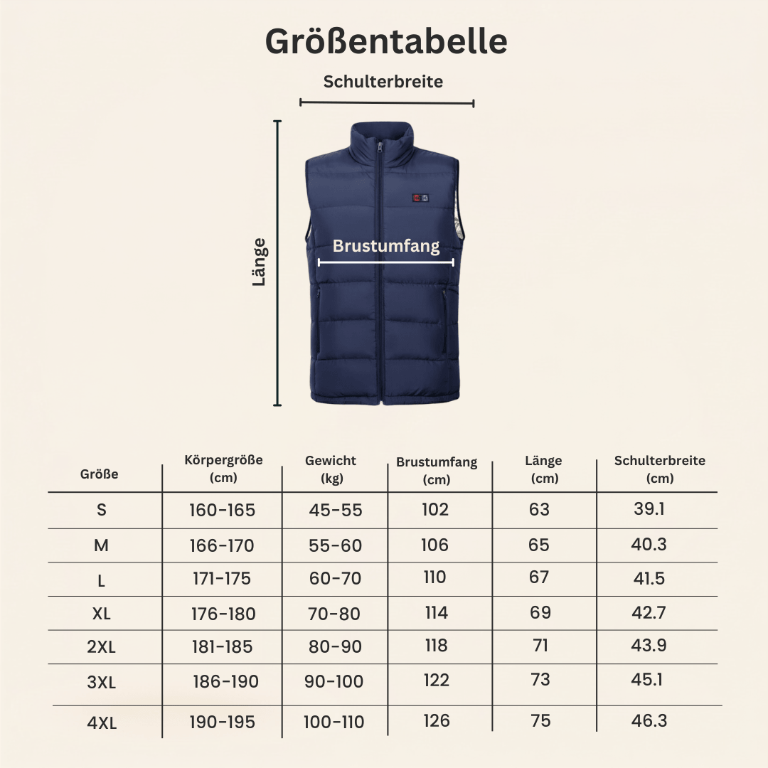 Beheizte Weste mit 9 Heizzonen für Powerbank – Ansicht 3