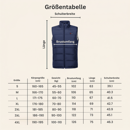 Beheizte Weste mit 9 Heizzonen für Powerbank – Ansicht 3