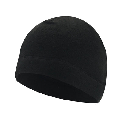 Winddichte Polar-Fleece-Mütze, unisex – Schwarz