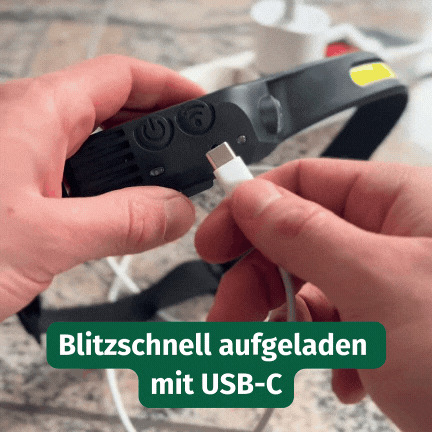 Stirnlampe mit 230°-Licht und Bewegungssensor – Ansicht 7