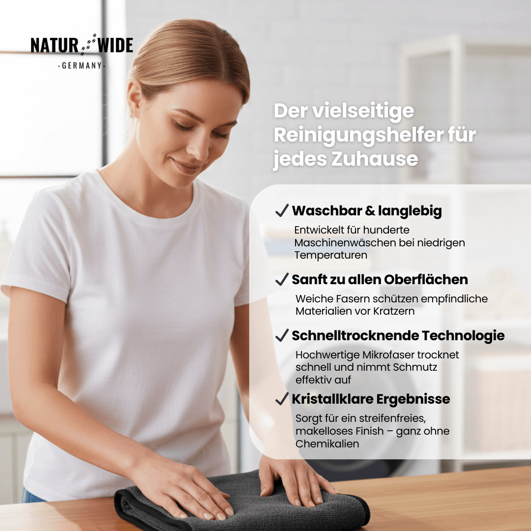 Mikrofaser-Trockentuch XXL, 600 g/m², Auto & Bad – Ansicht 6