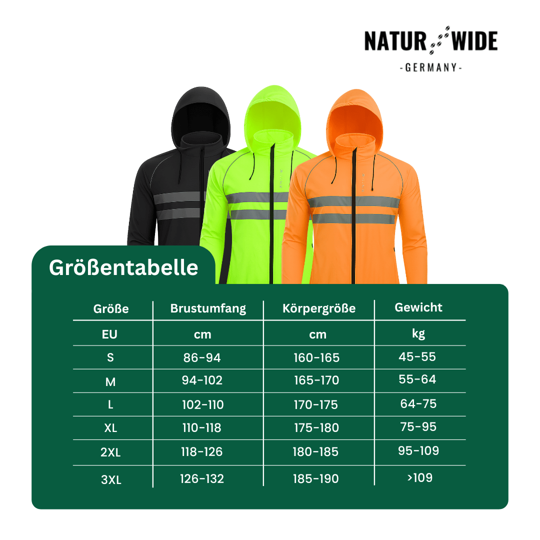 Ultraleichte Regenjacke Pro mit Reflektoren – Ansicht 2