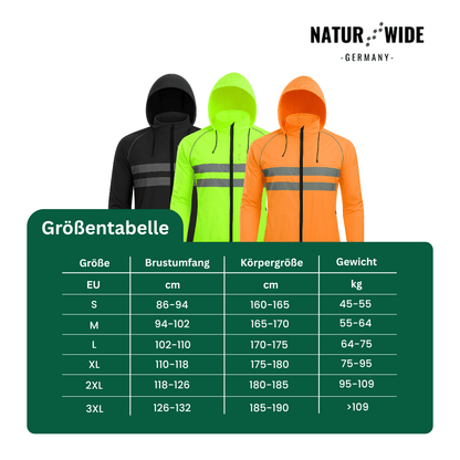 Ultraleichte Regenjacke Pro mit Reflektoren – Ansicht 2