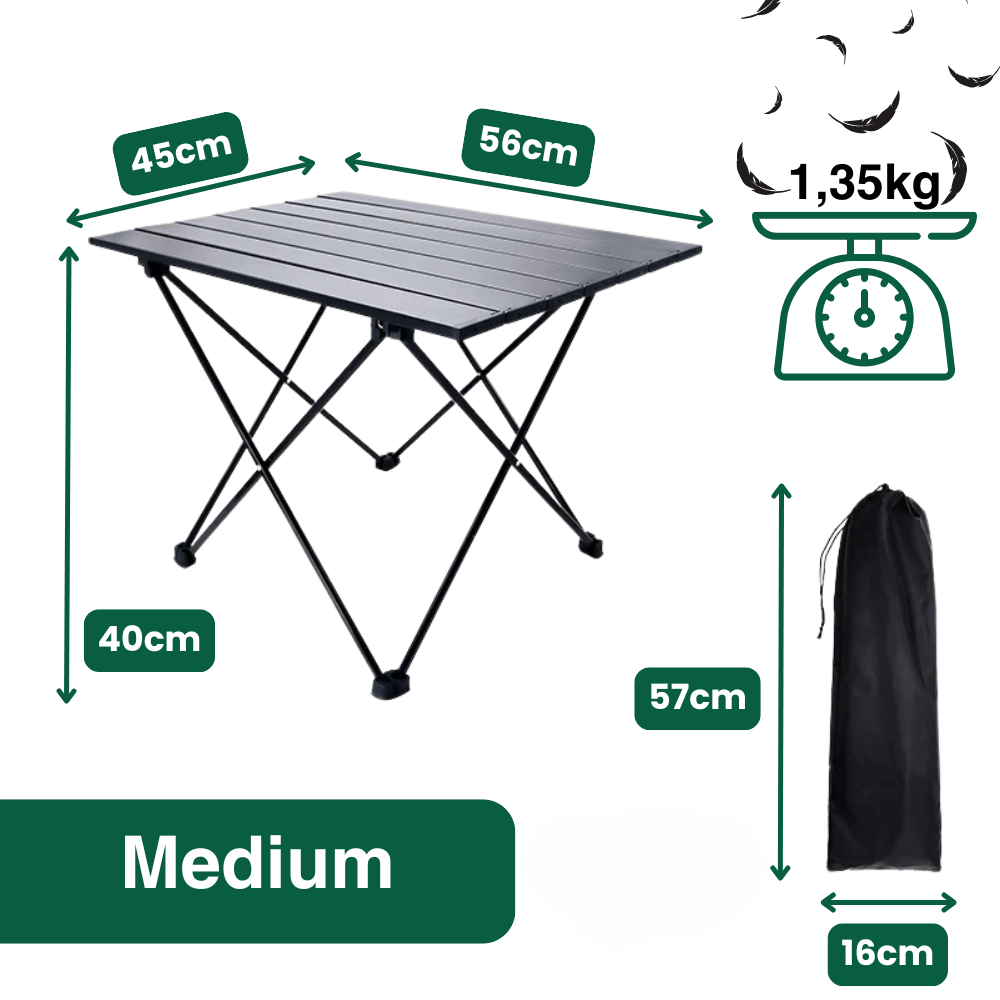 Faltbarer Camping-Tisch aus Aluminium, 2 Größen – Ansicht 4