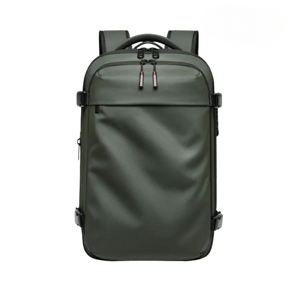 Vakuum-Rucksack 36–55 L mit 17-Zoll-Laptopfach – Grün