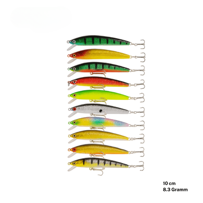 Wobbler-Set für Raubfische, 10 cm, 5 Stück